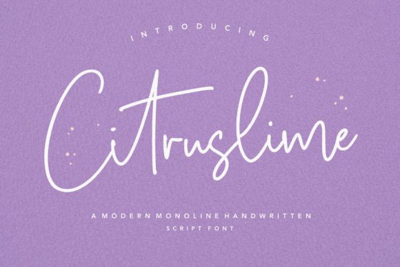 Citruslime: A Handwritten Typeface for Editorial Design