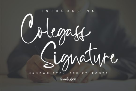 Collegass Signature Font for Makers