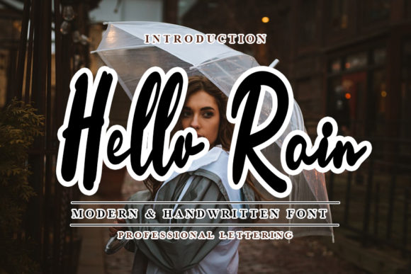 Hello Rain Font: A Handwritten Typeface for Brands