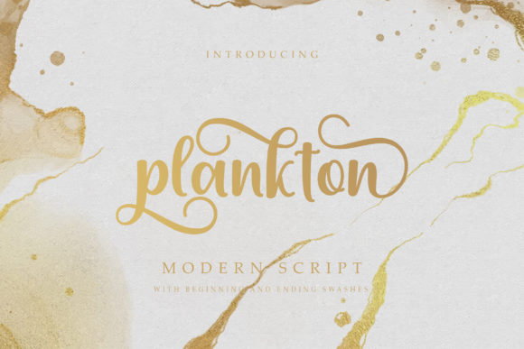 Plankton: A Script Font for Elegant Editorial Design
