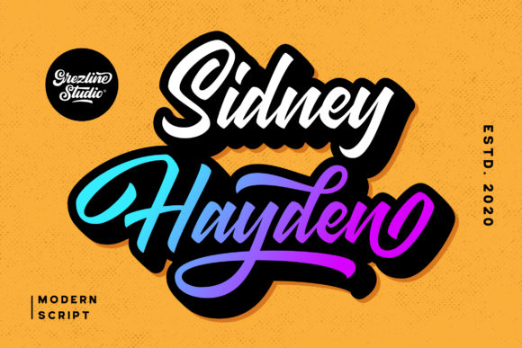 Sidney Hayden: A Retro Handwritten Font for Editorial Design